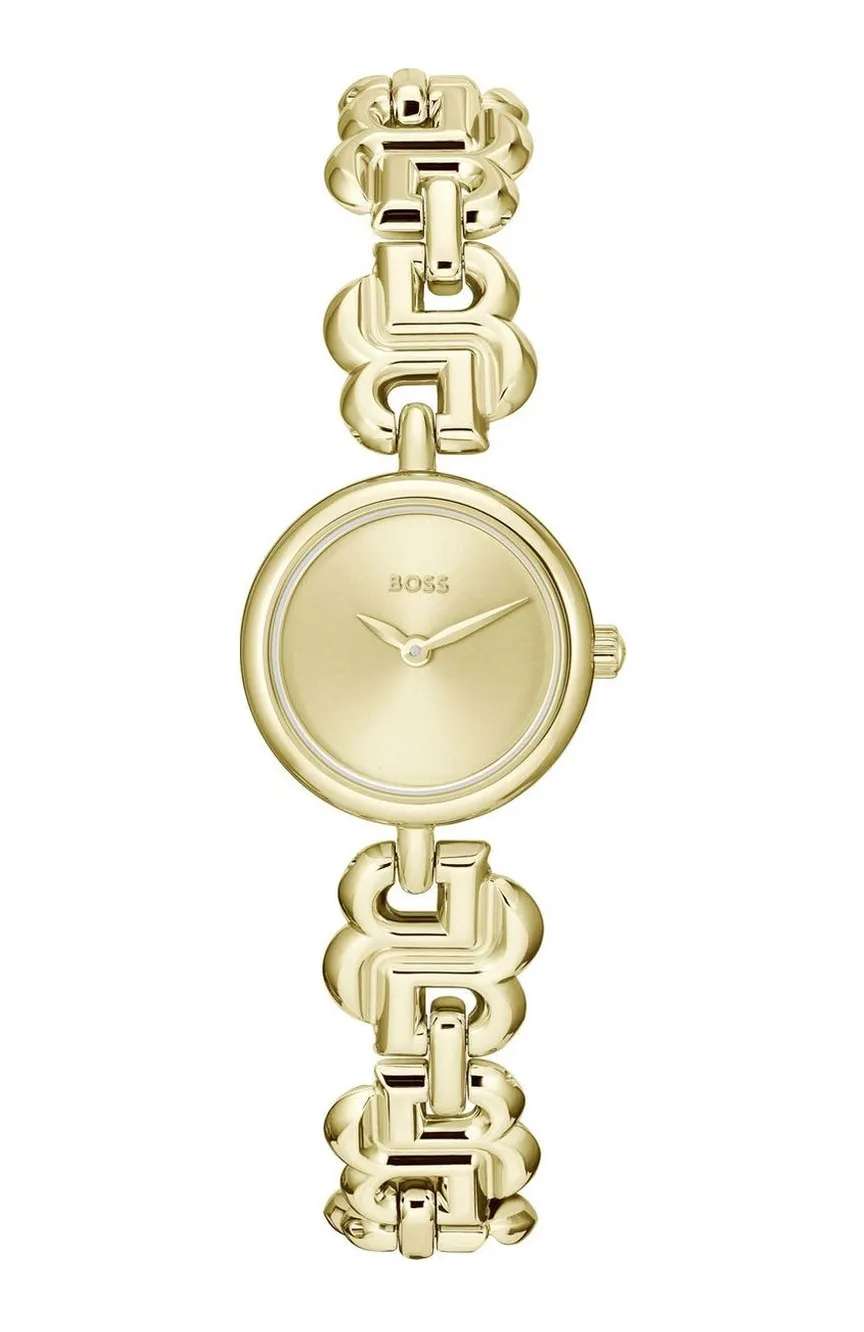 بوص ساعة بوص دبل بي دريسي مستديرة بسوار من الفولاذ المقاوم للصدأ مقاس 23 مم للنساء