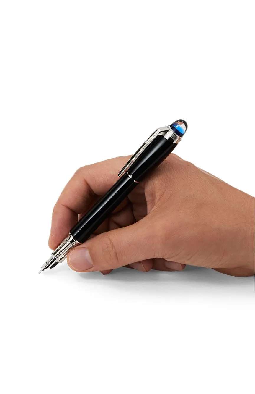 مون بلان قلم حبر سائل ستارووكر من الراتنج الثمين بنظام المكبس القابل للنزع