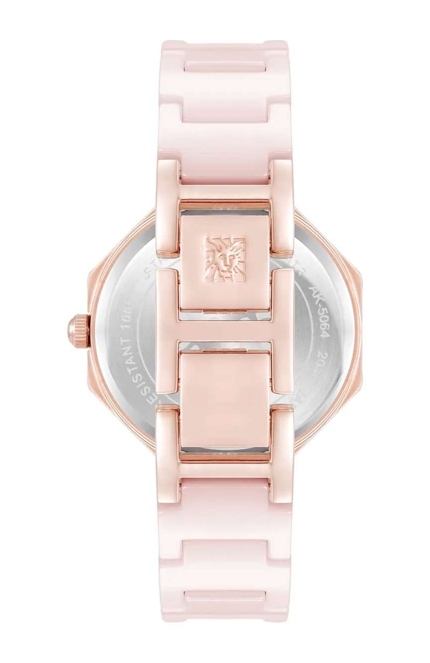 آن كلاين ساعة انالوج بسوار سيراميكي للنساء