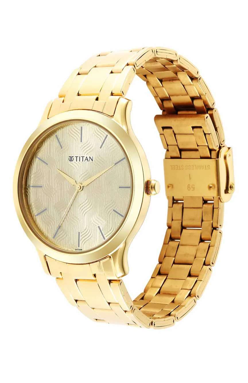Titan Karishma Radiance Champagne Dial Analog Watch for Men