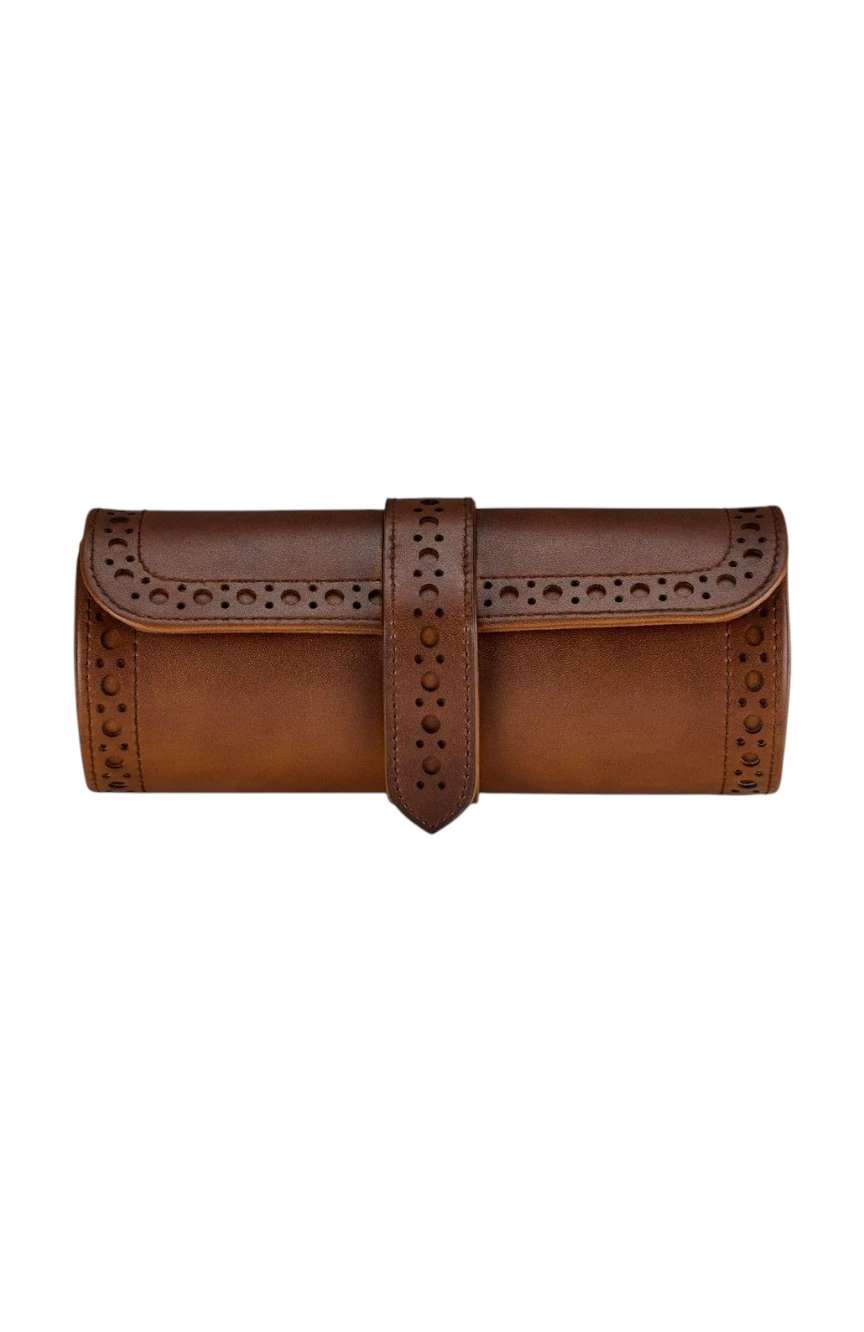 WOLF Brogue Triple Watch Roll