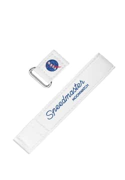OMEGA 2 piece white Speedmaster Moonwatch VELCRO strap