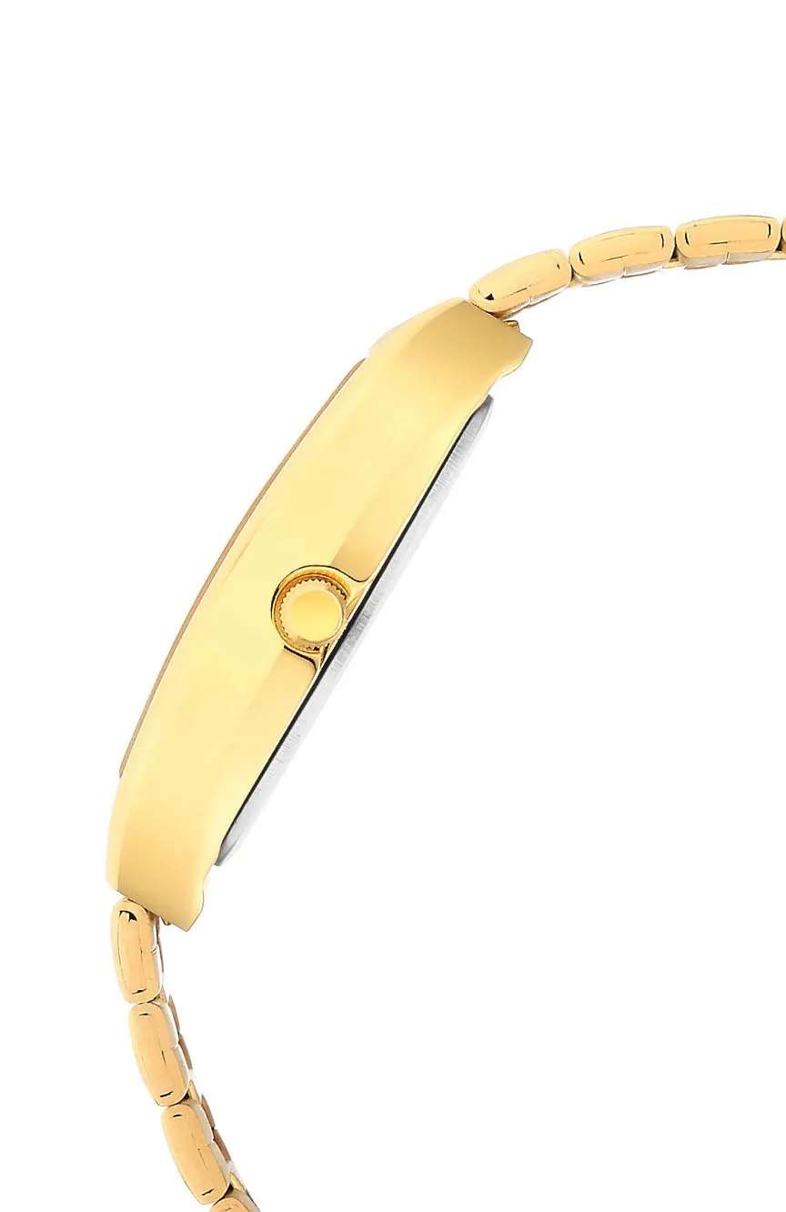 Titan Karishma Quartz Analog with Date Champagne Dial Stainless Steel Strap Watch for Men