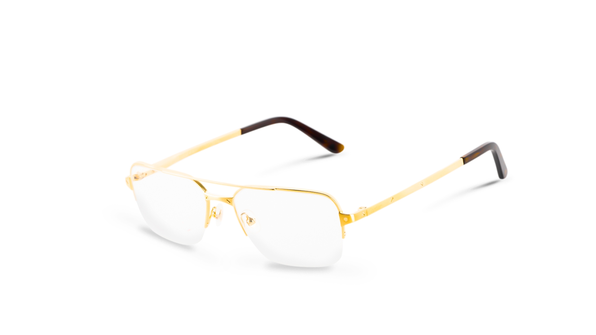 Cartier Men Rectangle Gold Sunglass RivoliShop