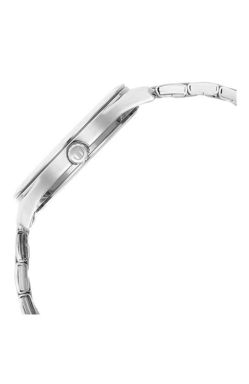 Titan Quartz Analog Silver White Dial Metal Strap Watch for Men