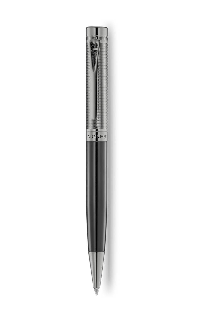 Aigner Metal Ballpoint Pen Matt Black and Silver RivoliShop