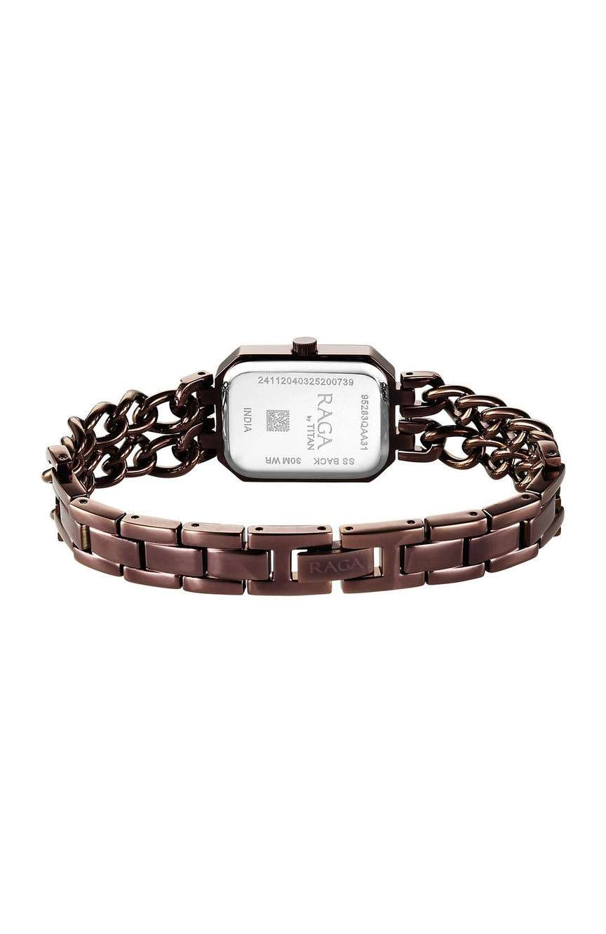 Titan Raga Showstopper Quartz Analog Brown Dial Metal Strap Watch For Women