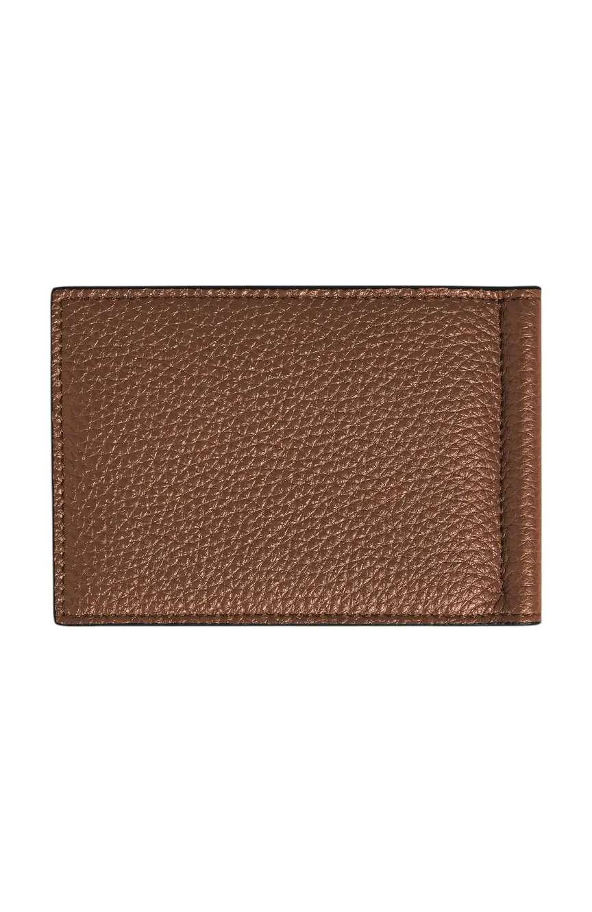 Montblanc Wallet 6cc with Money Clip in Grain Leather