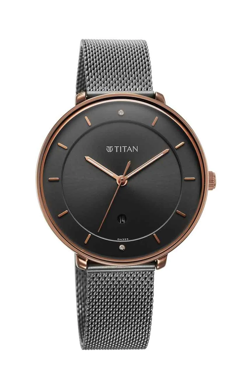 

Titan | Titan Noir Anthracite Dial Analog Stainless Steel Strap Watch for Women