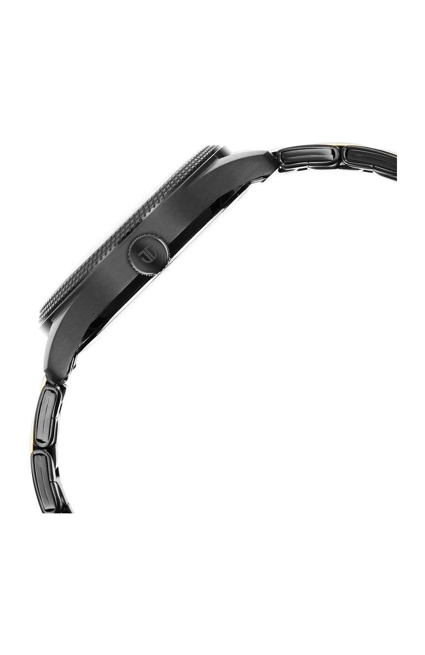 تيتان ساعة تيتان ريجاليا أوبيولنت كوارتز بميناء أسود بنافذة لعرض اليوم والتاريخ وسوار ستانلس إستيل للرجال