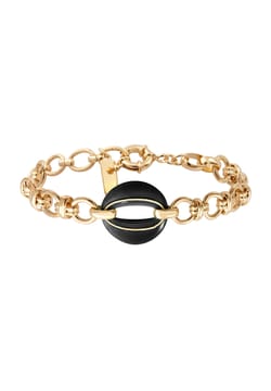 Satellite Masseria Medium Gemstone Bangle - Black