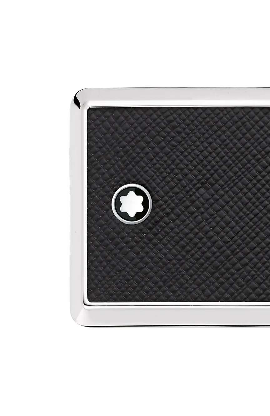 Montblanc Rectangular Framed Black 30 MM Leather Belt