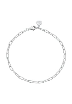 Lily Charmed Silver Oval Link Charm Collector Bracelet