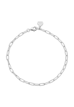 Lily Charmed Silver Oval Link Charm Collector Bracelet