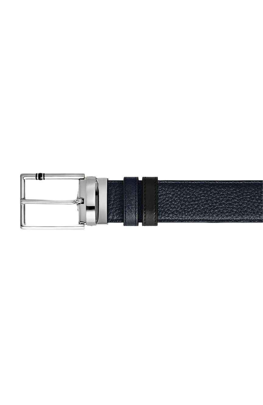 Montblanc 30 mm Reversible Belt in Grain Leather with Rectangular Meisterstuck Buckle
