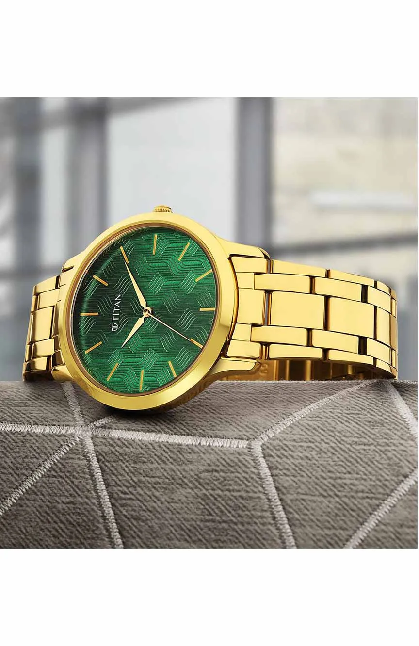 

Titan | Titan Karishma Radiance Green Dial Analog Stainless Steel Strap watch for Men