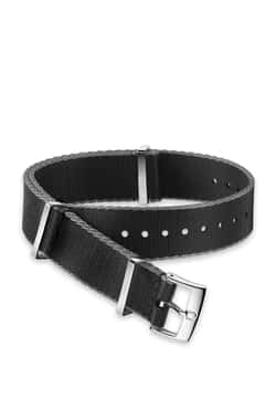 OMEGA Polyamide, black grey bordered, Nato Strap