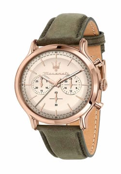 MASERATI Men Quartz Leather Watch