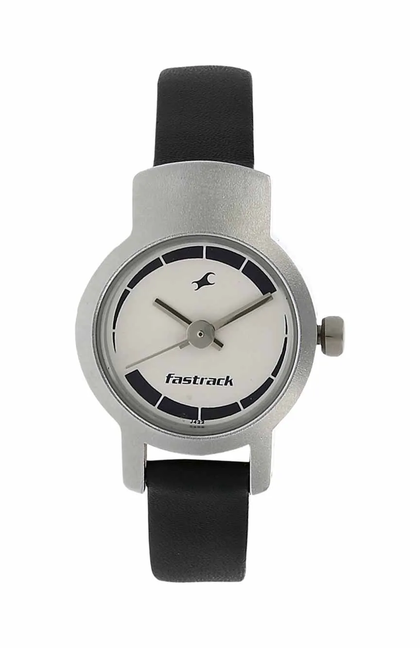 

Titan | girls Fastrack Quartz Analog Silver Dial Leather Strap Watch for Girls