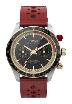 Timex Waterbury Heritage Chronograph 39mm Leather Strap Watch