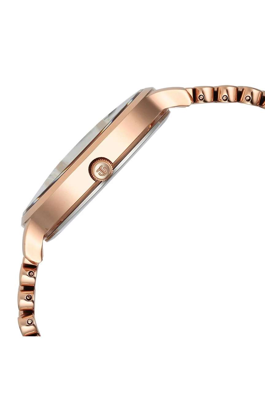 تيتان ساعة تيتان سيكلوديد كوارتز بميناء فضي وسوار معدني للنساء