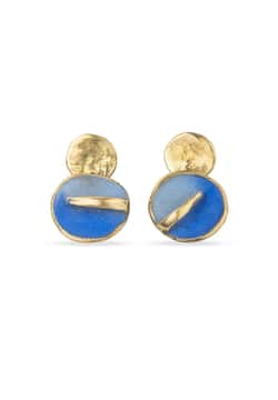 Fili Plaza Sol y luna bronze earrings