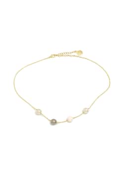 Pertegaz Pearl Chain Necklace Multi Color