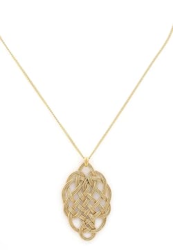 Ori Tao Golden oval pendant necklace Shinomoki