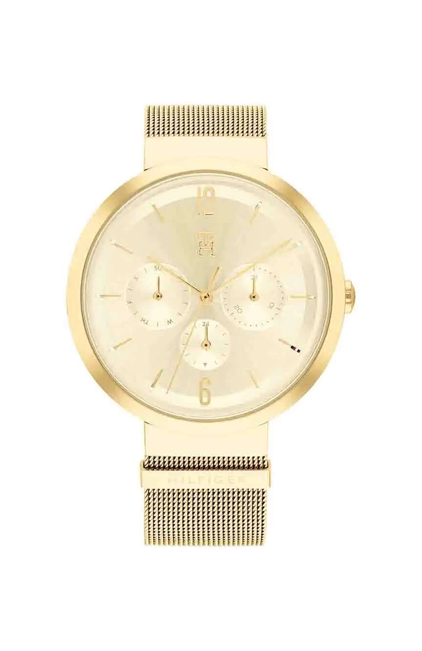 تومي هيلفجر ساعة كوارتز بسوار ستانلس إستيل من تومي هيلفيغر للنساء