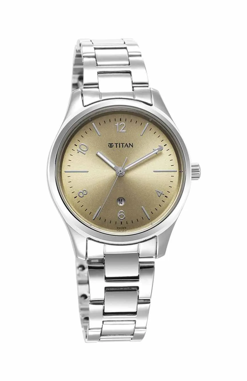 

Titan | Titan Urban Biege Dial Analog Metal Strap Watch for Women