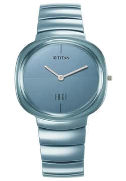 Titan Squircle Camo Quartz Analog Blue Dial Ceramic Strap Watch For Unisex