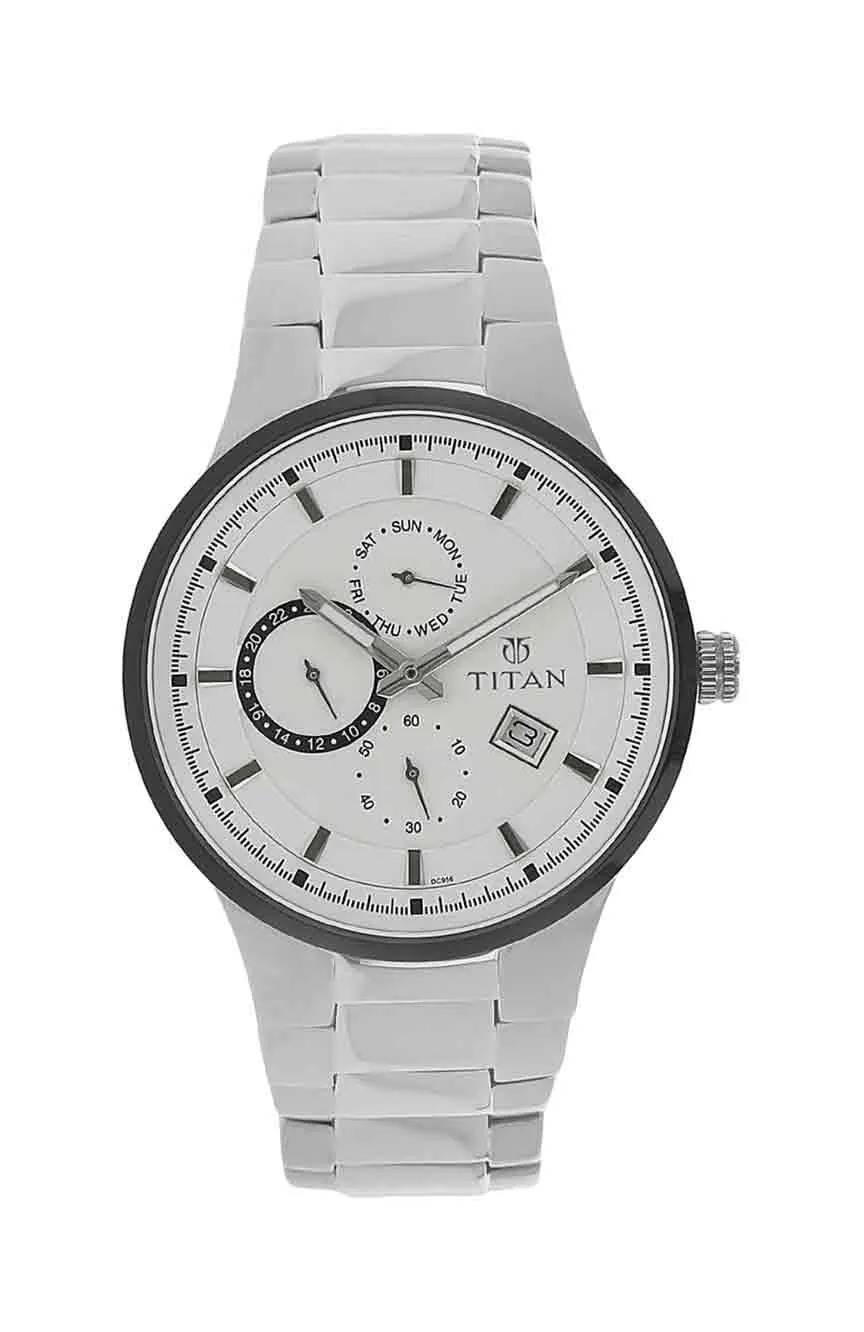 

Titan | men Titan Quartz Analog Silver Dial Stainless Steel Strap Watch for Men
