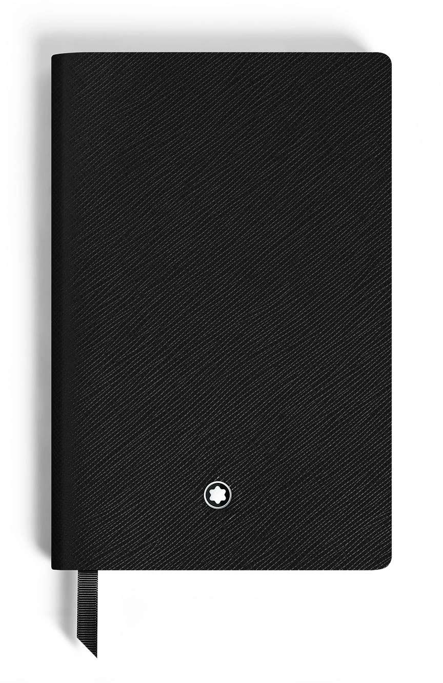 Montblanc Notebook Small Black Leather Black Lined Pages