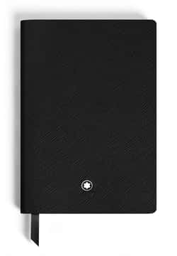 Montblanc Notebook Small Black Leather Black Lined Pages