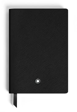 Montblanc Notebook Small Black Leather Black Lined Pages