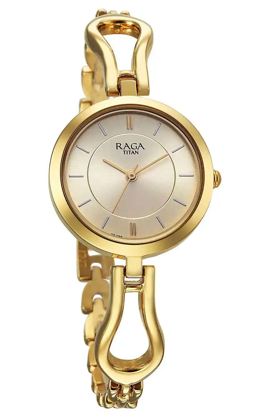 Titan Raga Round Shape Analog Wrist Watch for Women