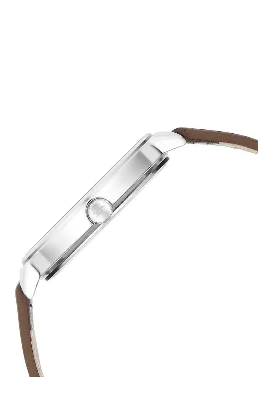 Titan Fastrack Stunners Quartz Analog Grey Dial Leather Strap Watch for Guys