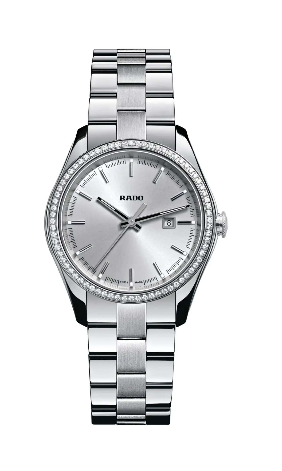 Rado HyperChrome Silver Dial Diamond Ladies Watch