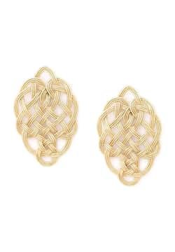 Ori Tao Shinomoki golden post earrings