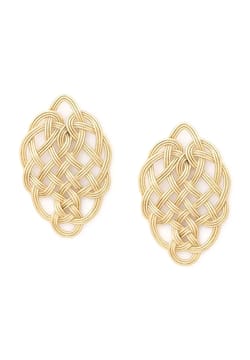 Ori Tao Shinomoki golden post earrings