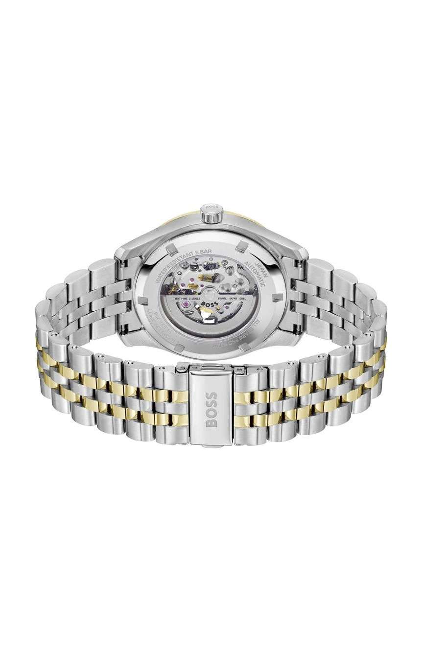 بوص ساعة بوص برينسيبل سكيليتون مستديرة بسوار من الفولاذ المقاوم للصدأ مقاس 41 مم للرجال