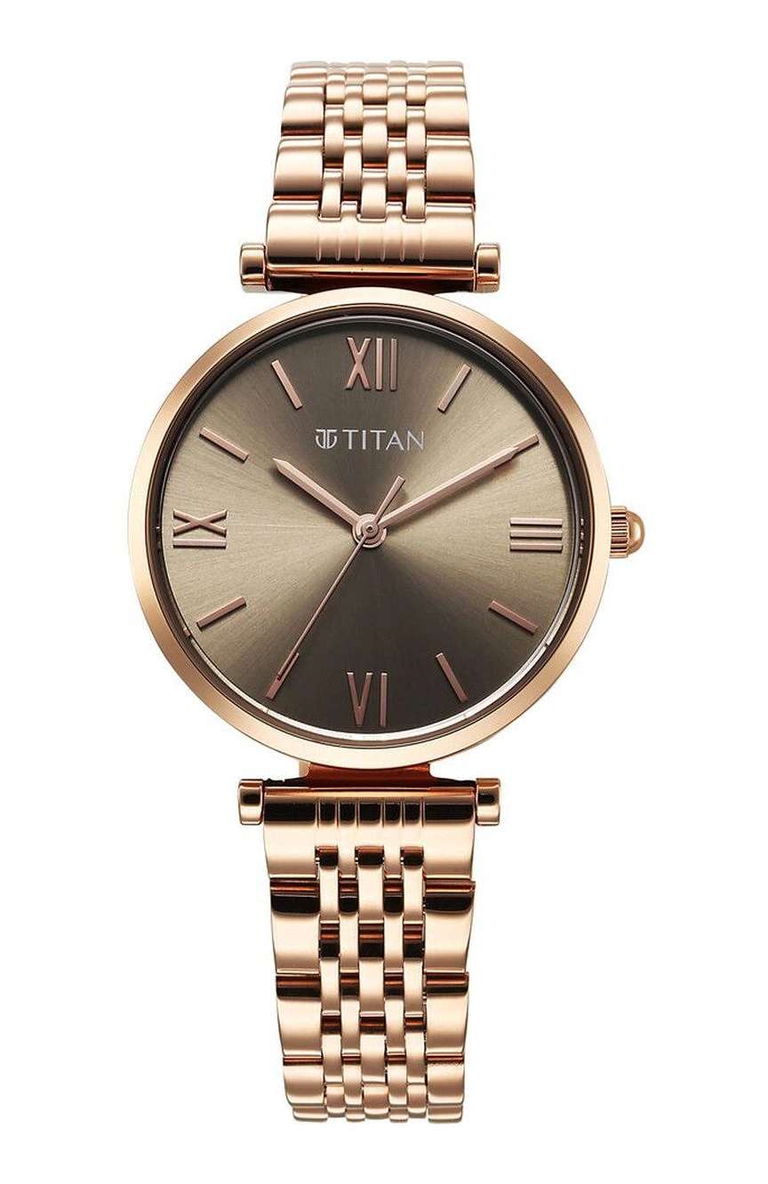 Titan Workmode Quartz Analog Grey Dial Metal Strap watch For Women