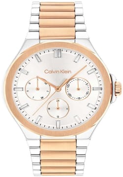 Calvin Klein ساعة كلفن كلاين كوارتز بلونين للنساء 25100052