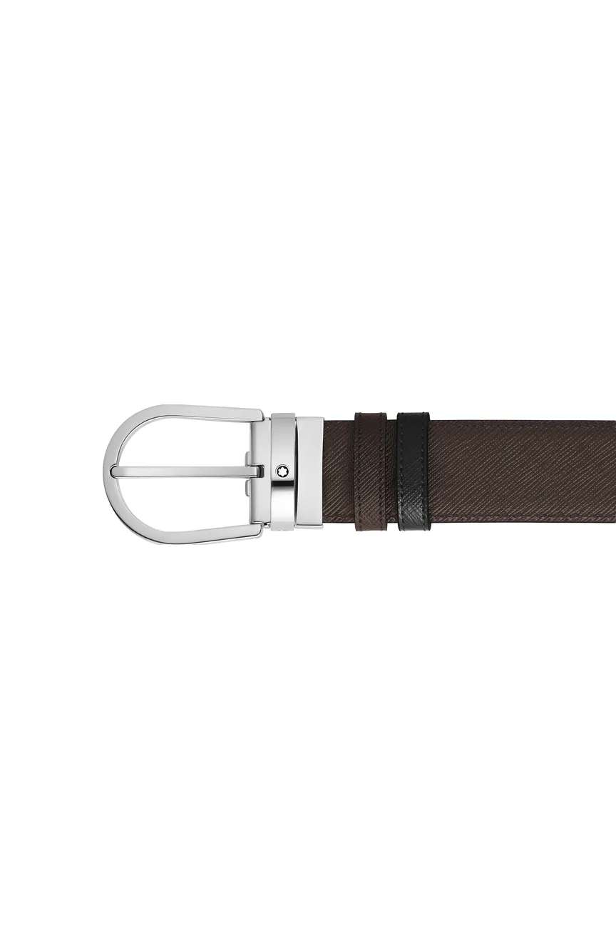 Montblanc Horseshoe 35 mm Reversible Belt in Sartorial Leather