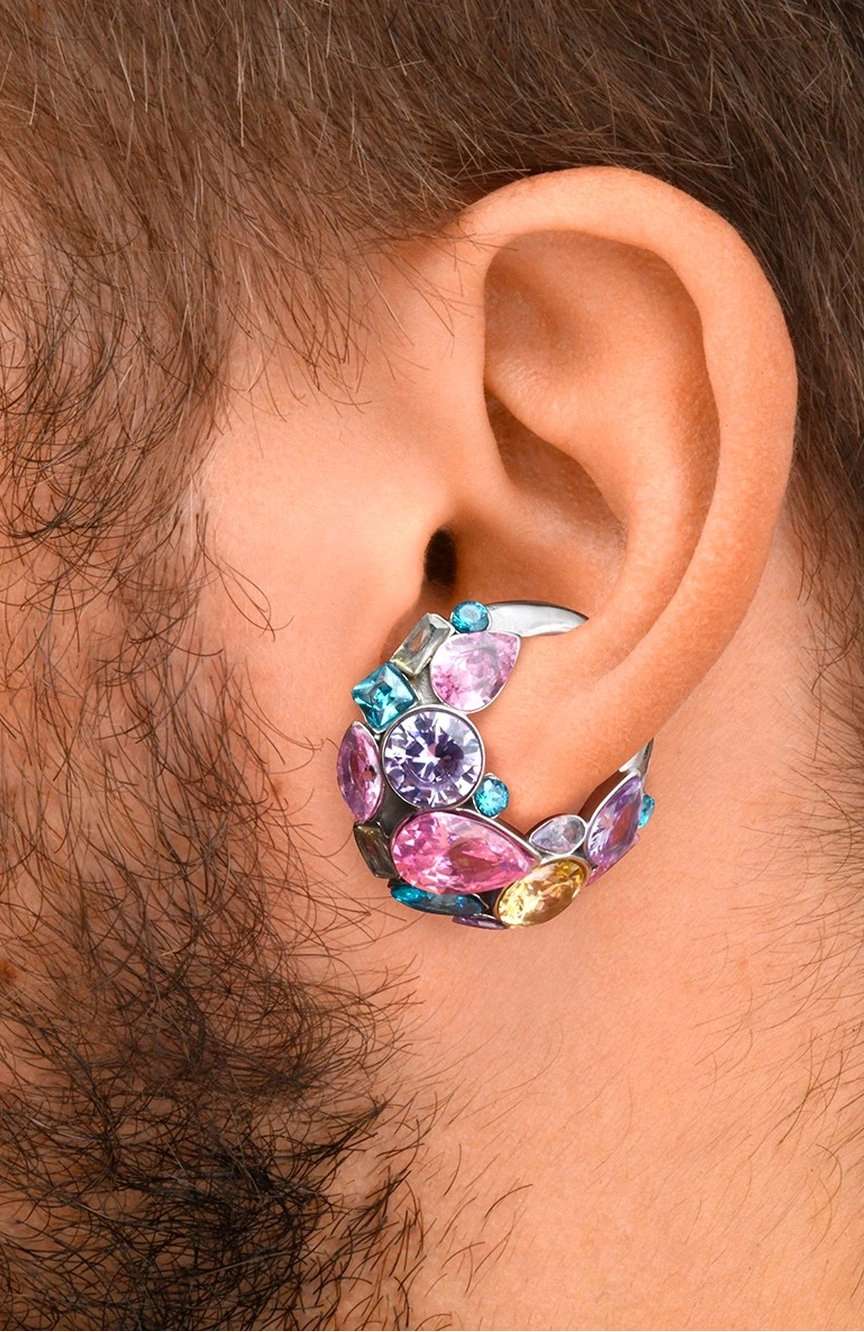 يباريس Dahlia Silver Earcuff