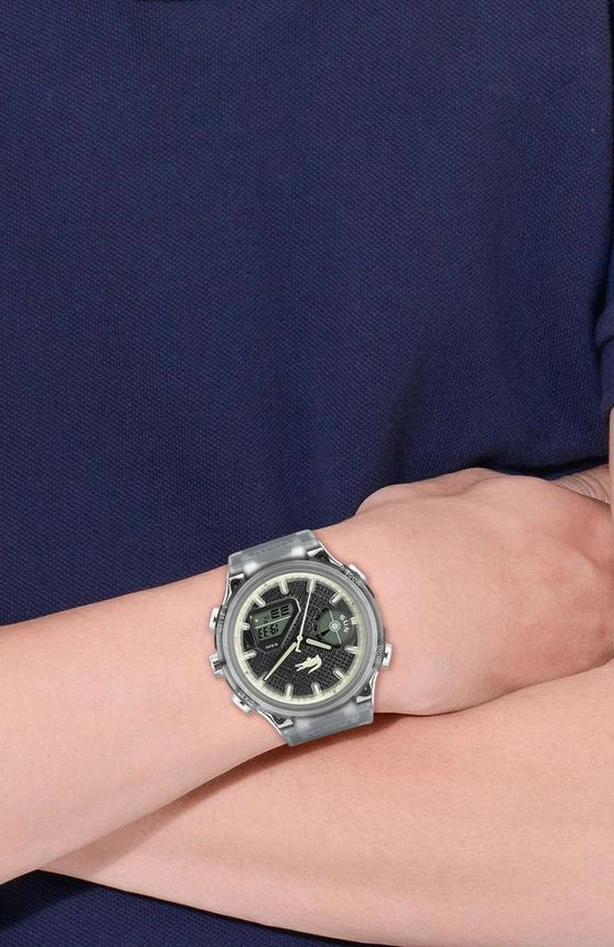 Lacoste Men Lc33 Round Silicone 44.6 mm