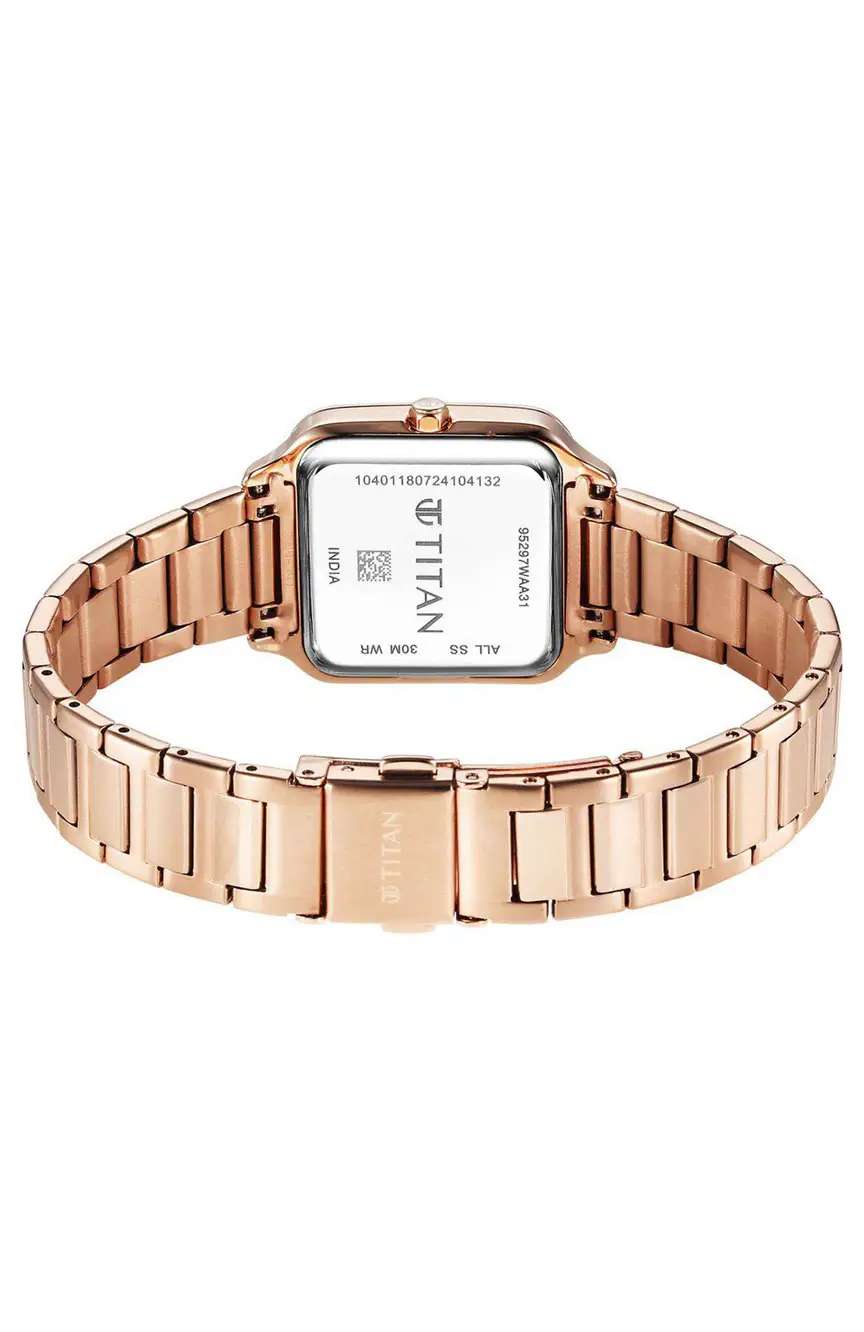 Titan Horizon Quartz Analog White Dial Stainless Steel Strap Watch For Women