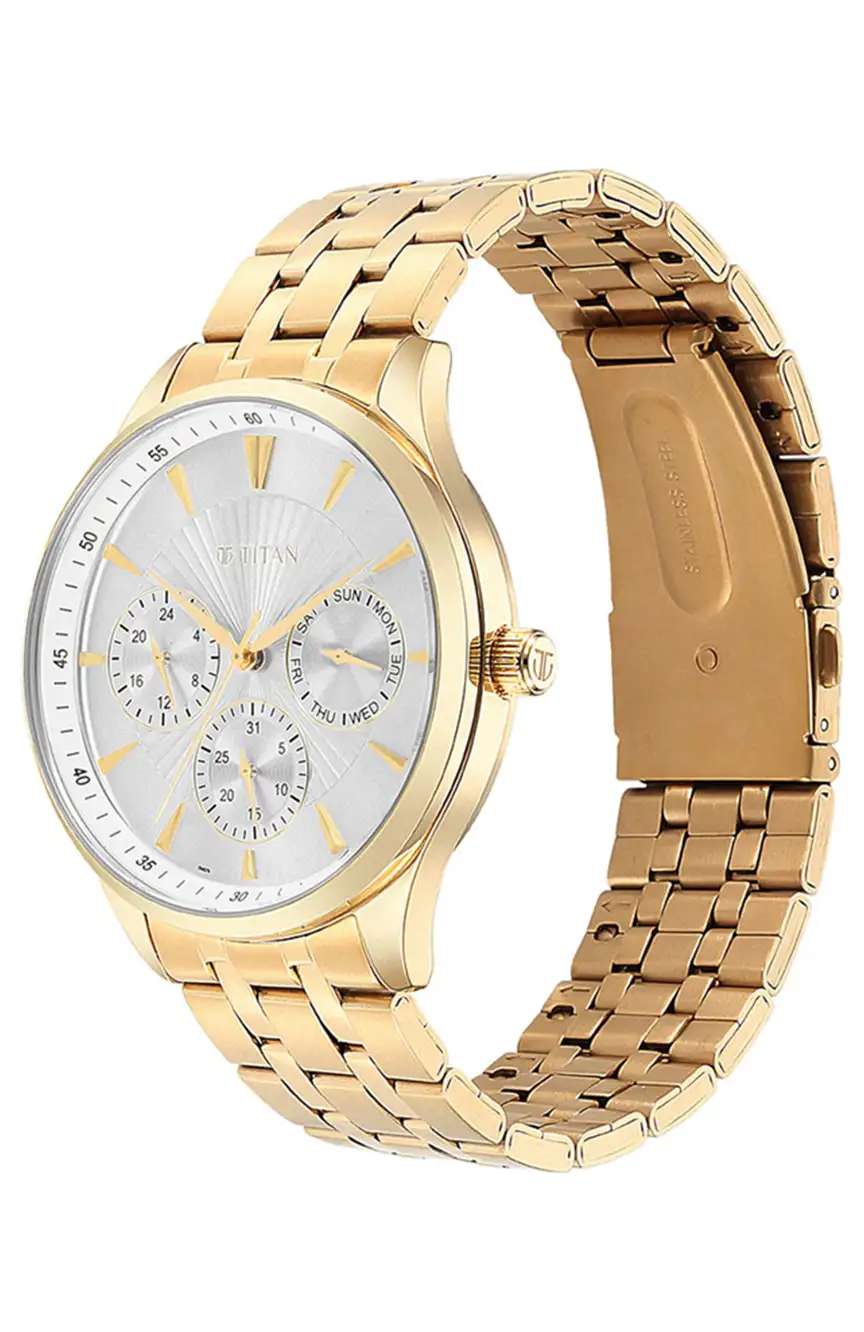Titan Opulent Silver Dial Multifunction Watch for Men