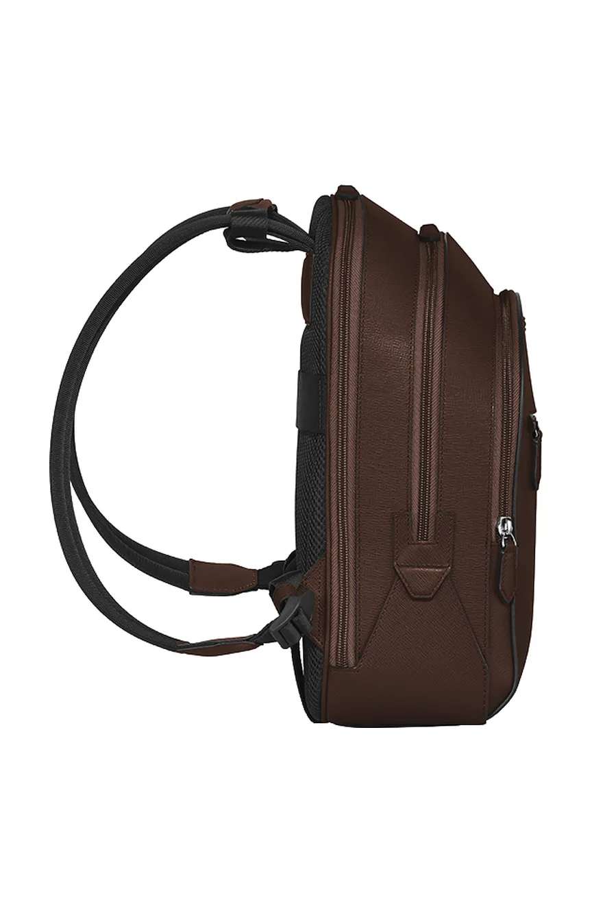 Montblanc Medium Backpack With 3 Compartments In Sartorial Leather
