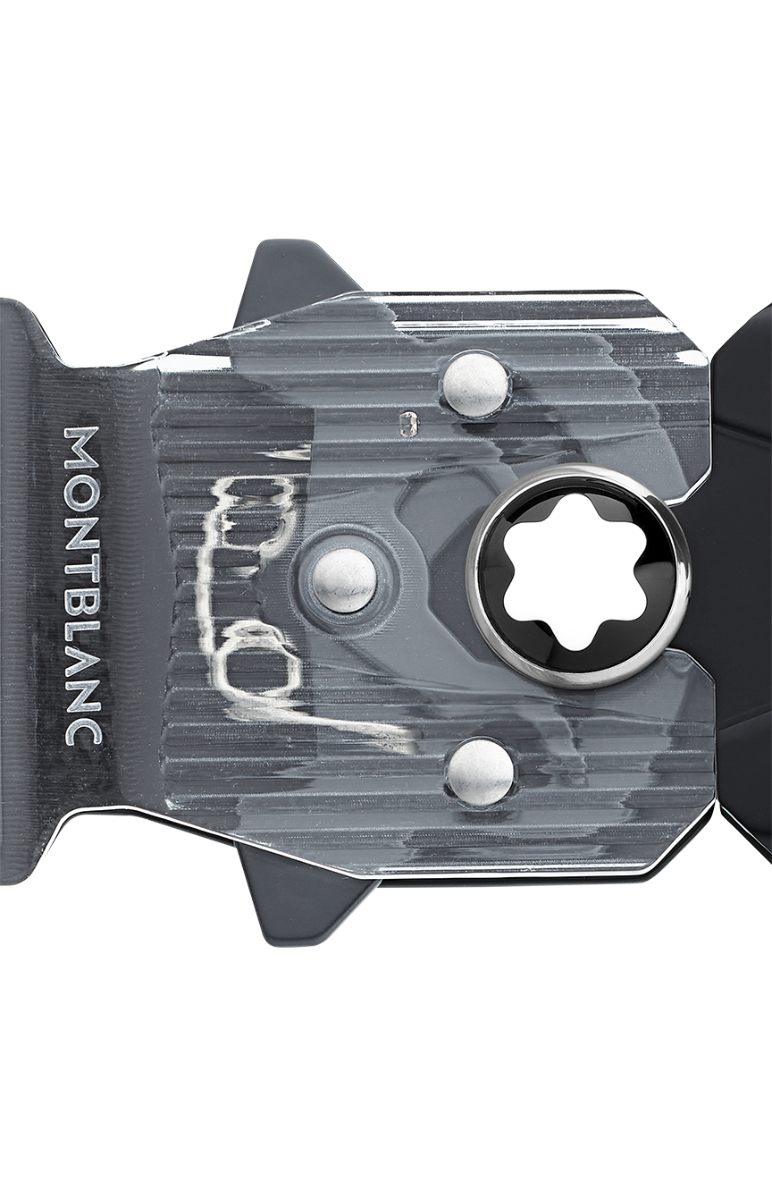 Montblanc M LOCK 4810 buckle grainy grey 35 mm leather belt undefined 